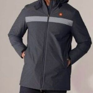 McDonalds Apparel Collection Employee Parka Jacket L Quilted Reflective READ LG